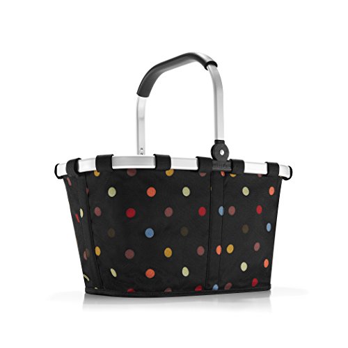Reisenthel Carrybag, Cesta de la Compra, dots / negro con puntos multicolores, BK7009 Reisenthel Carrybag, Cesta de la Compra, dots / negro con puntos multicolores, BK7009