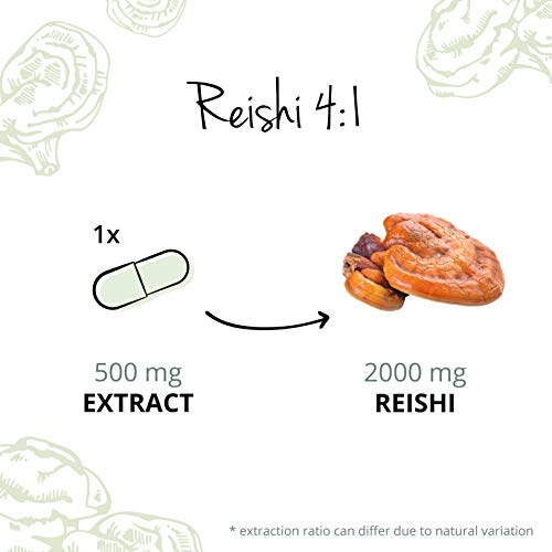 Reishi Vegavero® 2000 mg | El Único con 20% Polisacáridos & 6% Betaglucanos | 120 Cápsulas | Estrés y Ansiedad + Energizante + Antioxidante | Sin Celulosa Microcristalina | Adaptógenos