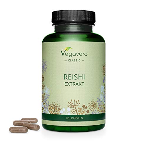 Reishi Vegavero® 2000 mg | El Único con 20% Polisacáridos & 6% Betaglucanos | 120 Cápsulas | Estrés y Ansiedad + Energizante + Antioxidante | Sin Celulosa Microcristalina | Adaptógenos