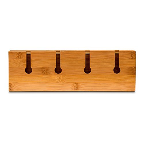 Relájese días 10019144 estante del vino con Glass Wine Rack Holder de bambú, 17 x 37 x 11,5 cm, colour blanco y negro-marrón Relájese días 10019144 estante del vino con Glass Wine Rack Holder de bambú, 17 x 37 x 11,5 cm, colour blanco y negro-marrón
