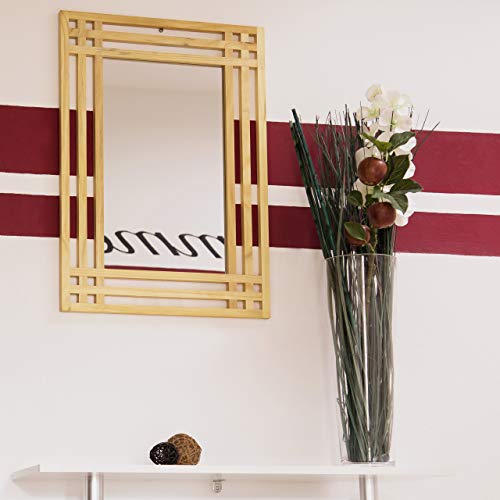 Relaxdays 10020483 Espejo, Madera de Pino, 70 x 50 x 2 cm Relaxdays 10020483 Espejo, Madera de Pino, 70 x 50 x 2 cm