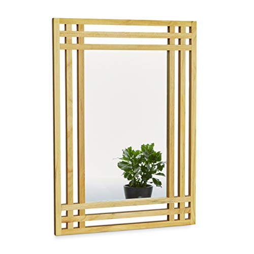 Relaxdays 10020483 Espejo, Madera de Pino, 70 x 50 x 2 cm Relaxdays 10020483 Espejo, Madera de Pino, 70 x 50 x 2 cm