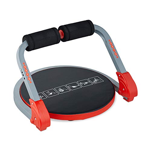 Relaxdays Aparato Abdominales, Flexiones, Stepper, Máquina Fitness 6 en 1, Multiestación Plegable, Metal, 1 Ud., Negro-Rojo Relaxdays Aparato Abdominales, Flexiones, Stepper, Máquina Fitness 6 en 1, Multiestación Plegable, Metal, 1 Ud., Negro-Rojo
