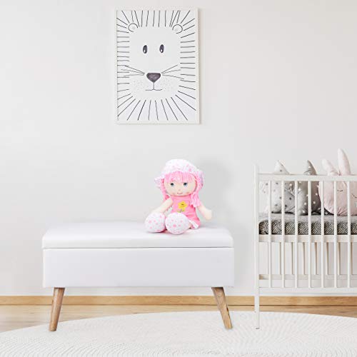 Relaxdays Banco Almacenamiento 40 L, Pino, Blanco, 40 x 80 x 39,5 cm Relaxdays Banco Almacenamiento 40 L, Pino, Blanco, 40 x 80 x 39,5 cm