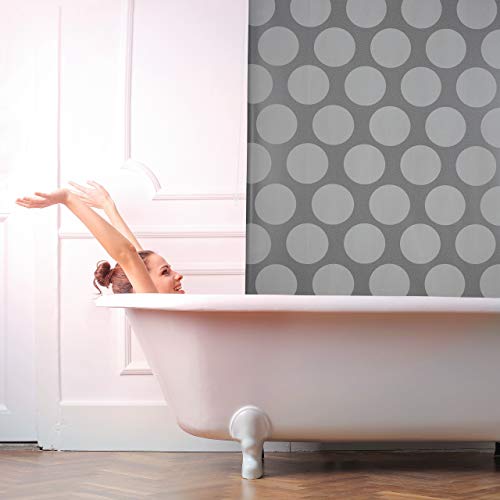 Relaxdays Estor de Ducha Enrollable 100 x 240 cm, para Ducha y bañera, Estor de baño Enrollable Impermeable, Techo y Ventana, Color Gris