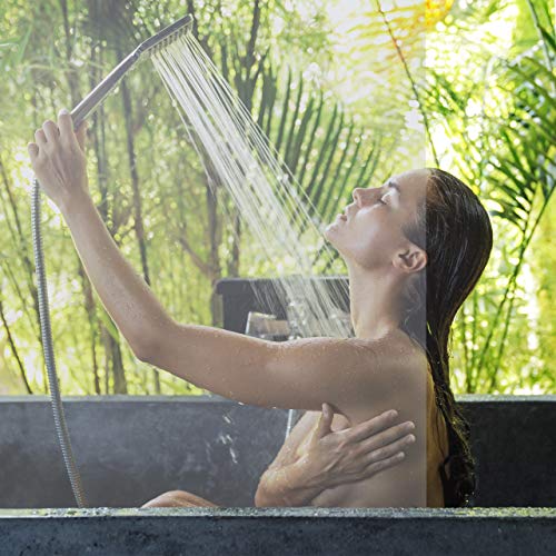 Relaxdays Estor de Ducha Enrollable 100 x 240 cm, para Ducha y bañera, Impermeable, con protección contra Salpicaduras, Transparente