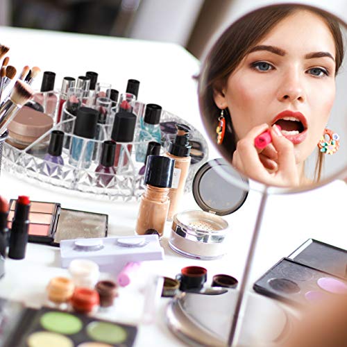 Relaxdays Organizador de Maquillaje, Plano, Giratorio, 17 Compartimentos, Plástico, 1 Ud. Transparente, PP Relaxdays Organizador de Maquillaje, Plano, Giratorio, 17 Compartimentos, Plástico, 1 Ud. Transparente, PP