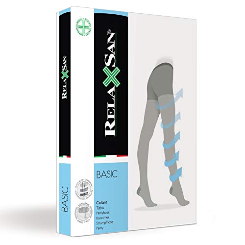 Relaxsan Basic 980 (Negro, tg.3) Pantimedias contenitivas 280 Den compresión gradual 22-27 mmHg Relaxsan Basic 980 (Negro, tg.3) Pantimedias contenitivas 280 Den compresión gradual 22-27 mmHg