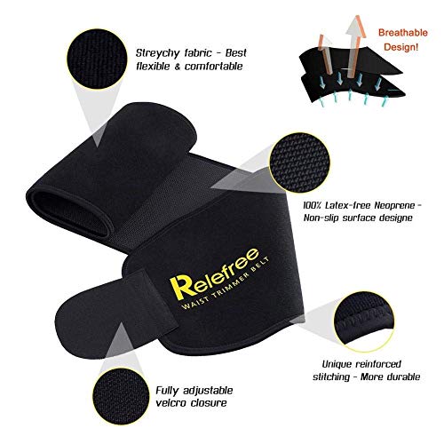 Relefree Faja Reductora Adelgazante, Adjustable Adelgazar Faja para la Cintura/Espalda/Lumbar Faja de Neopreno con Pegar (Fitness Hombre/Mujer Disponible) 1 Relefree Faja Reductora Adelgazante, Adjustable Adelgazar Faja para la Cintura/Espalda/Lumbar Faja de Neopreno con Pegar (Fitness Hombre/Mujer Disponible) 1