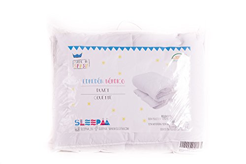 Relleno para funda nórdica para cuna 60x120 color blanco 300 gr antialérgico tacto pluma 100x120 cm fabricado en España