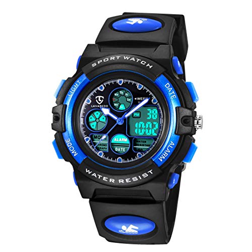 Reloj Deportivos para Niños Niño Niña Resistente al agua Digital Analógico Militares Impermeabl Deportivos Especiales al Aire Libre LED Despertador Multifuncionales (Azul) Reloj Deportivos para Niños Niño Niña Resistente al agua Digital Analógico Militares Impermeabl Deportivos Especiales al Aire Libre LED Despertador Multifuncionales (Azul)