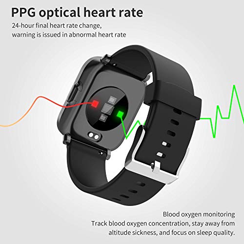 Reloj Inteligente Hombre Mujer, GRDE Smartwatch Fitness 24H Monitor de Oxigeno(SpO2)/Ritmo Cardíaco/Sueño 5ATM Impermeable Reloj GPS Running con 18 Modo Deportivos, Reloj Pantalla Táctil con Podómetro