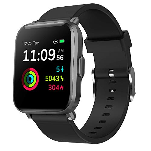 Reloj Inteligente Hombre Mujer, GRDE Smartwatch Fitness 24H Monitor de Oxigeno(SpO2)/Ritmo Cardíaco/Sueño 5ATM Impermeable Reloj GPS Running con 18 Modo Deportivos, Reloj Pantalla Táctil con Podómetro