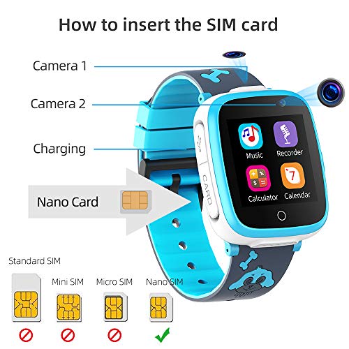 Reloj Inteligente para Niños de 2 Cámaras con Juegos de Música - 1.54 Pantalla Táctil en Color SOS Relojes Inteligentes Llamadas Bidireccionales Despertador 3-12 Años Cumpleaños de Estudiantes Reloj Inteligente para Niños de 2 Cámaras con Juegos de Música - 1.54 Pantalla Táctil en Color SOS Relojes Inteligentes Llamadas Bidireccionales Despertador 3-12 Años Cumpleaños de Estudiantes