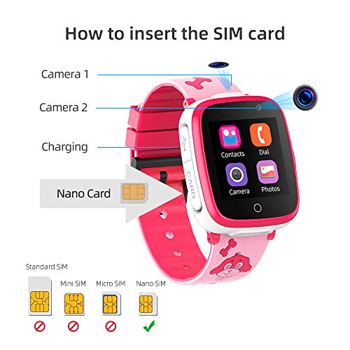 Reloj Inteligente para Niños de 2 Cámaras con Juegos de Música - 1.54 Pantalla Táctil en Color SOS Relojes Inteligentes Llamadas Bidireccionales Despertador 3-12 Años Cumpleaños de Estudiantes Reloj Inteligente para Niños de 2 Cámaras con Juegos de Música - 1.54 Pantalla Táctil en Color SOS Relojes Inteligentes Llamadas Bidireccionales Despertador 3-12 Años Cumpleaños de Estudiantes