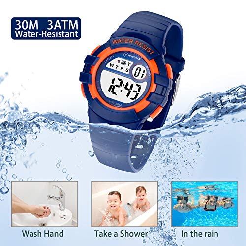 Reloj Niños Digital,Reloj de Pulsera Niña Multifunción con Pantalla LED Impermeable para Niños, Niñas Reloj Infantil Aprendizaje para Niños 4-15 Años (Azul Oscuro) Reloj Niños Digital,Reloj de Pulsera Niña Multifunción con Pantalla LED Impermeable para Niños, Niñas Reloj Infantil Aprendizaje para Niños 4-15 Años (Azul Oscuro)