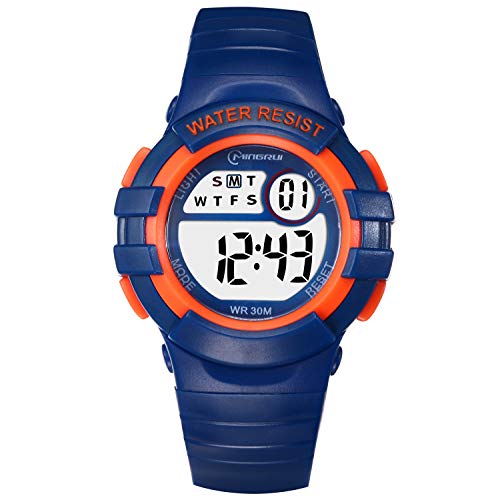 Reloj Niños Digital,Reloj de Pulsera Niña Multifunción con Pantalla LED Impermeable para Niños, Niñas Reloj Infantil Aprendizaje para Niños 4-15 Años (Azul Oscuro) Reloj Niños Digital,Reloj de Pulsera Niña Multifunción con Pantalla LED Impermeable para Niños, Niñas Reloj Infantil Aprendizaje para Niños 4-15 Años (Azul Oscuro)