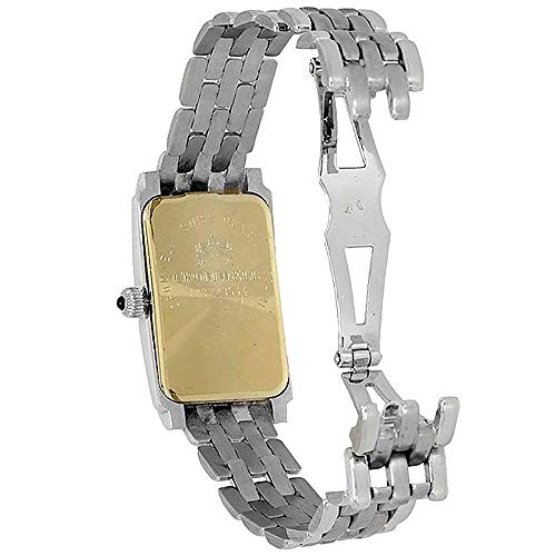 Reloj oro blanco 18k Cromwell mujer brillo mate bisel indicadores diamantes brillantes esfera blanca