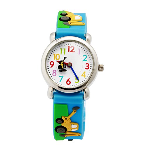 Reloj para Niños de Vinmori, Reloj de Cuarzo con Dibujos Animados Bonitos en 3D Resistente al Agua. Regalo para Chicos, Niños y Niñas (Remolque Azul) Reloj para Niños de Vinmori, Reloj de Cuarzo con Dibujos Animados Bonitos en 3D Resistente al Agua. Regalo para Chicos, Niños y Niñas (Remolque Azul)