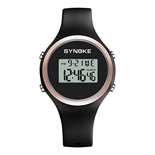 Relojes Digital Deportivo Multifunción Relojes Calendario Alarma Relojes Silicona para Mujeres Niñas, Negro Relojes Digital Deportivo Multifunción Relojes Calendario Alarma Relojes Silicona para Mujeres Niñas, Negro
