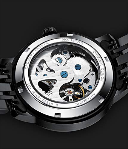 Relojes para Hombre Reloj De Pulsera Automático Mecánico Analógico De Negocios Moda Esfera Hueca Manos Luminosas Impermeable Correa De Acero Inoxidable Regalo Elegante para Hombres Relojes para Hombre Reloj De Pulsera Automático Mecánico Analógico De Negocios Moda Esfera Hueca Manos Luminosas Impermeable Correa De Acero Inoxidable Regalo Elegante para Hombres