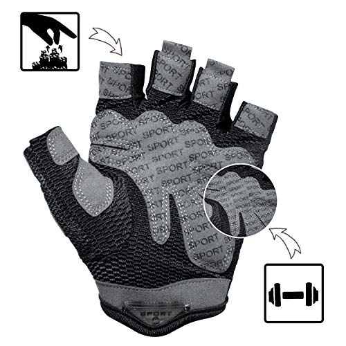 Remebe Guantes Gimnasio para Hombre y Mujer, Guantes de Fitness, Guantes de Entrenamiento, Gym Guantes Transpirable con Protección Completa de Muñeca y Palma para Levantamiento de Pesas, Musculación