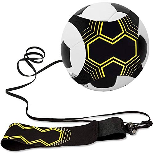 Remebe Soccer Trainer Equipo de Entrenamiento de Patada de fútbol Ajustable Habilidades de Control Cinturón de práctica de Cintura Entrenador de Voleibol Rugby para niños y Adolescentes