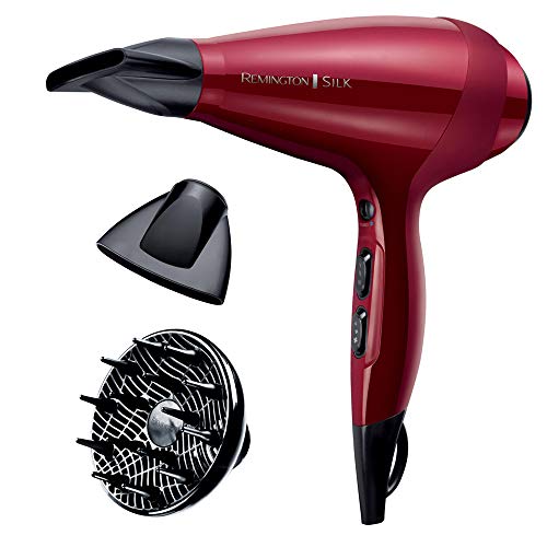 Remington AC9096 Silk - Secador de Pelo Profesional, Iónico, Difusor y Concentrador, 2400 W, Rojo Remington AC9096 Silk - Secador de Pelo Profesional, Iónico, Difusor y Concentrador, 2400 W, Rojo