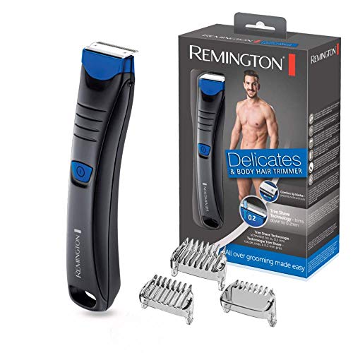 Remington BHT250 Delicates - Afeitadora Corporal, Cuchillas de Acero Inoxidable, Inalámbrica, Uso Seco y Mojado, Negro Remington BHT250 Delicates - Afeitadora Corporal, Cuchillas de Acero Inoxidable, Inalámbrica, Uso Seco y Mojado, Negro