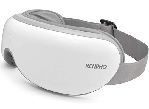 RENPHO masajeador de ojos, con calor compresión de aire presión masaje vibratorio, Bluetooth música, Plegable masajeador ocular para aliviar la tensión ocular Ojos secos Mejorar el sueño