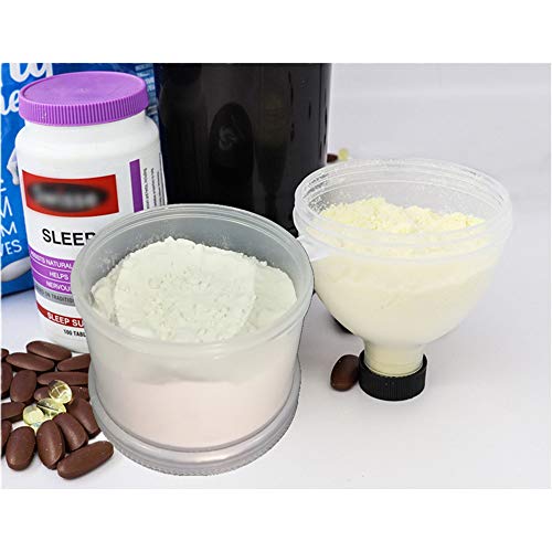 REOOHOUSE Embudo de polvo de proteína de almacenamiento suplemento para botella coctelera BCAA Creatina (embudo - 2 unidades) REOOHOUSE Embudo de polvo de proteína de almacenamiento suplemento para botella coctelera BCAA Creatina (embudo - 2 unidades)