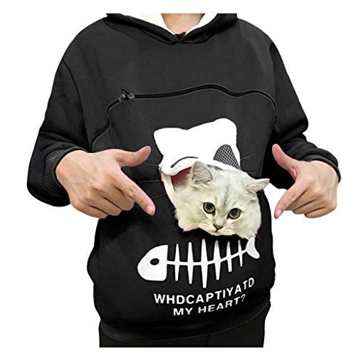 Reooly La Sudadera con Capucha Mujer con Capucha Animal Puede Llevar el Jersey Transpirable de Gato(Negro,XXX-Large) Reooly La Sudadera con Capucha Mujer con Capucha Animal Puede Llevar el Jersey Transpirable de Gato(Negro,XXX-Large)