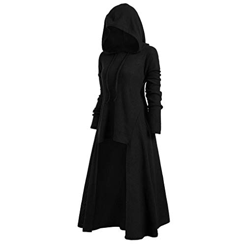 Reooly suéter de Capa Retro Alto y bajo de Moda para Mujer con Capucha de Gran tamaño de Manga Larga Camisa Caliente Traje de Falda Reooly suéter de Capa Retro Alto y bajo de Moda para Mujer con Capucha de Gran tamaño de Manga Larga Camisa Caliente Traje de Falda