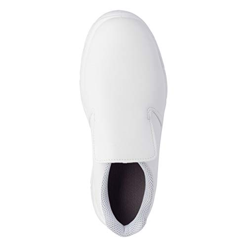 REPOSA Nurse Zapatos de Trabajo, Zapatos de Trabajo Cerrados Tipo mocasín con Puntera, Parte Superior de Microfibra Transpirable, Zapatos Sanitarios con Plantilla anatómica, Suela de PU