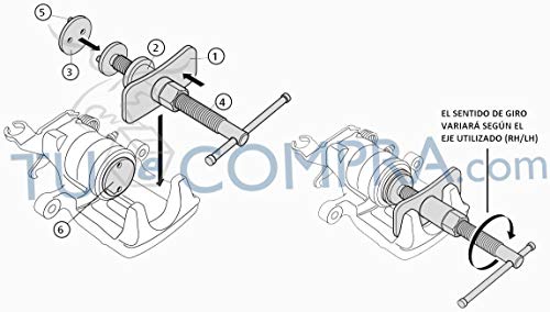 REPOSICIONADOR DE PISTONES DE FRENOS DE 24 + 5 PIEZAS para cambiar las pastillas o zapatas de freno