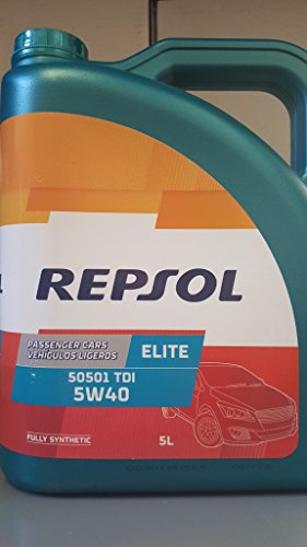 Repsol HMRELI5055405L Aceite DE Motor Elite 50501 TDI 5W40 5 litros, Transparente/Dorado, Talla Única