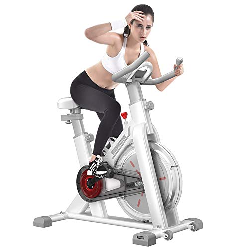 Resistencia ajustable bicicleta de ejercicios vertical Volantes silenciosos bicicleta spinning indoor Gimnasio Ejercicio Fitness con pedales antideslizantes Cardio TrainerA-110x56x114cm(43x22x45inch)