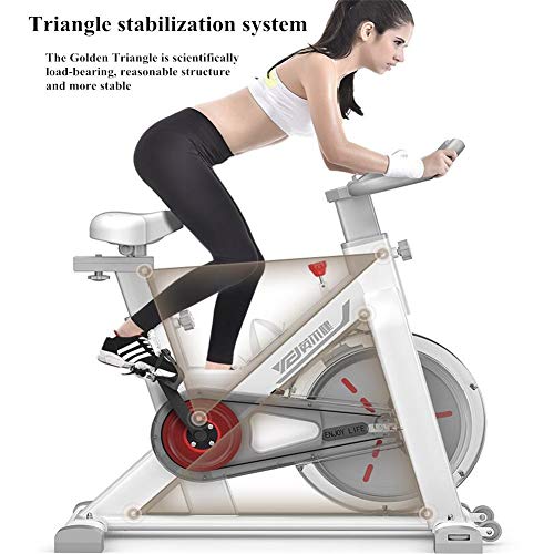 Resistencia ajustable bicicleta de ejercicios vertical Volantes silenciosos bicicleta spinning indoor Gimnasio Ejercicio Fitness con pedales antideslizantes Cardio TrainerA-110x56x114cm(43x22x45inch)