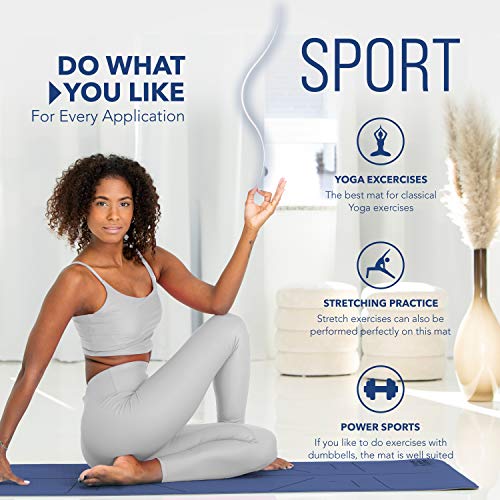 RE:SPORT Esterilla de Yoga, Pilates Antideslizante | Colchoneta de Gimnasia | Alfombrilla de Fitness y Deporte con Correa | 183 x 61 cm x 0,6 cm RE:SPORT Esterilla de Yoga, Pilates Antideslizante | Colchoneta de Gimnasia | Alfombrilla de Fitness y Deporte con Correa | 183 x 61 cm x 0,6 cm