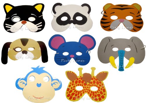 RETON Máscaras de Animales de Espuma Infantil para Fiesta (20 Piezas) RETON Máscaras de Animales de Espuma Infantil para Fiesta (20 Piezas)