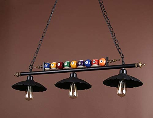 Retro 1/2/3 billares colgante salas de exposiciones araña de luz LED Industrial E27 lámpara de billar creativo lámpara colgante Restaurante Bar colgando salas del club para lámparas de techo,A,3H Retro 1/2/3 billares colgante salas de exposiciones araña de luz LED Industrial E27 lámpara de billar creativo lámpara colgante Restaurante Bar colgando salas del club para lámparas de techo,A,3H