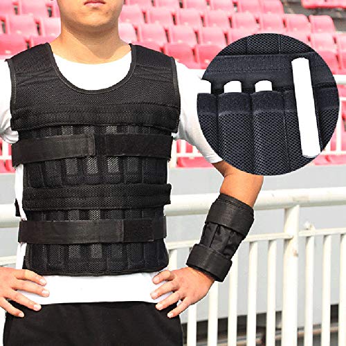 Reuvv - Chaleco lastrado de 20 kg ajustable, chaleco de para ejercicios de levantar peso, entrenamiento de boxeo, gimnasio, entrenamiento corporal, pérdida de peso y fitness Reuvv - Chaleco lastrado de 20 kg ajustable, chaleco de para ejercicios de levantar peso, entrenamiento de boxeo, gimnasio, entrenamiento corporal, pérdida de peso y fitness