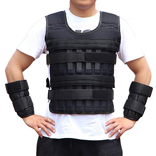 Reuvv - Chaleco lastrado de 20 kg ajustable, chaleco de para ejercicios de levantar peso, entrenamiento de boxeo, gimnasio, entrenamiento corporal, pérdida de peso y fitness Reuvv - Chaleco lastrado de 20 kg ajustable, chaleco de para ejercicios de levantar peso, entrenamiento de boxeo, gimnasio, entrenamiento corporal, pérdida de peso y fitness