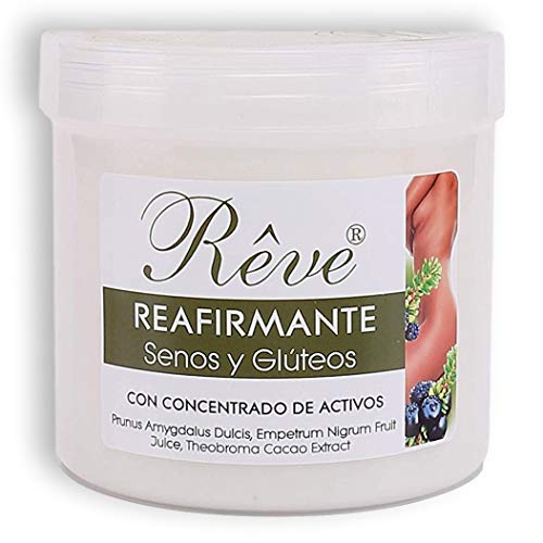 REVE Crema reafirmante corporal, senos y glúteos - 500 ml - Crema antiestrías embarazo - Ideal pechos, busto, posparto y estrías - Restaura la firmeza en la piel - Cosmética de calidad sin parabenes.