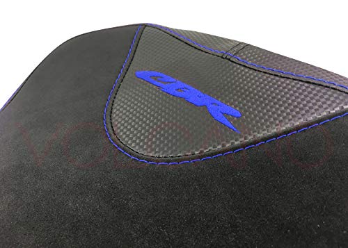 Revestimiento de asiento de neopreno antideslizante para CBR 600 RR 2005-2006 (H017C) (costuras azul) Revestimiento de asiento de neopreno antideslizante para CBR 600 RR 2005-2006 (H017C) (costuras azul)
