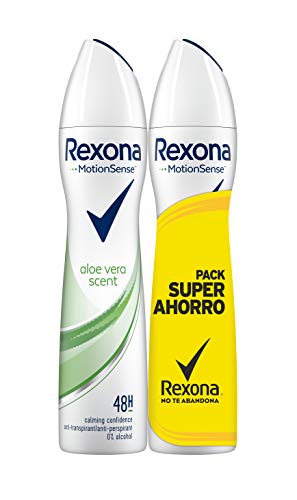 Rexona - Desodorante Antitranspirante Pack Ahorro Aloe Vera - 2 X 200 ml - Total: 400 ml