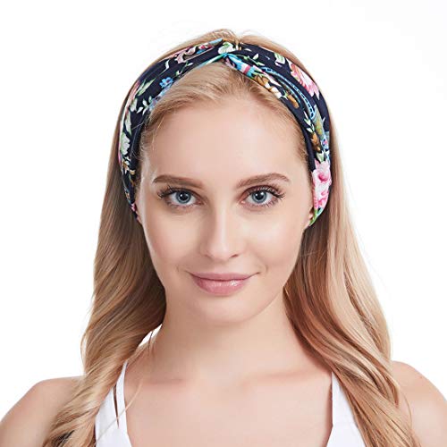 REYOK 4 Piezas Boho Botones Nudo Diademas Retorcido Criss Cross Banda para el Cabello Para Mujer Turbante Bohemia Elástica De Estampado De Flores Cinta Para El Pelo REYOK 4 Piezas Boho Botones Nudo Diademas Retorcido Criss Cross Banda para el Cabello Para Mujer Turbante Bohemia Elástica De Estampado De Flores Cinta Para El Pelo