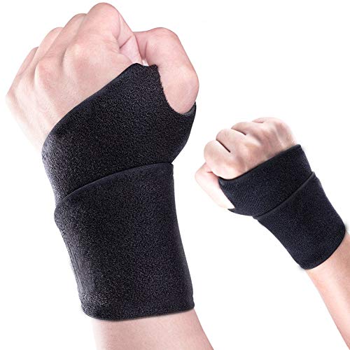 REYOK Conjunto de 2 Muñequeras, Muñequeras Deportivas Ajustable Transpirable Neopreno,Protección de Muñecas, Vendaje para Culturismo y Fitness, Deportes, Trabajo, Uso Diario REYOK Conjunto de 2 Muñequeras, Muñequeras Deportivas Ajustable Transpirable Neopreno,Protección de Muñecas, Vendaje para Culturismo y Fitness, Deportes, Trabajo, Uso Diario