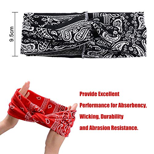 REYOK Diademas Mujer - Boho Diademas Turbante Elástica De Estampado De Flores Cinta para El Pelo Deporte Nudo Banda para Cabello Yoga Cabeza Wraps REYOK Diademas Mujer - Boho Diademas Turbante Elástica De Estampado De Flores Cinta para El Pelo Deporte Nudo Banda para Cabello Yoga Cabeza Wraps