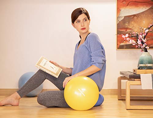 RGGD&RGGL - Mini pelota de yoga, pilates con diseño resistente a las fugas, 25 cm, pequeña bola de aglutinación para zonas de difícil acceso, compacta y portátil, pelota de gimnasia para casa